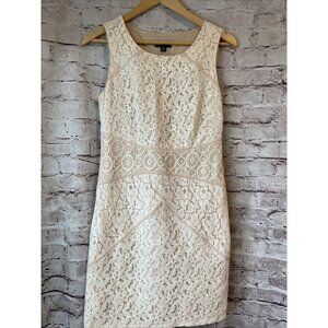 Willi Smith Ivory Lace Women’s‎ Dress Sleeveless Shift Size 4